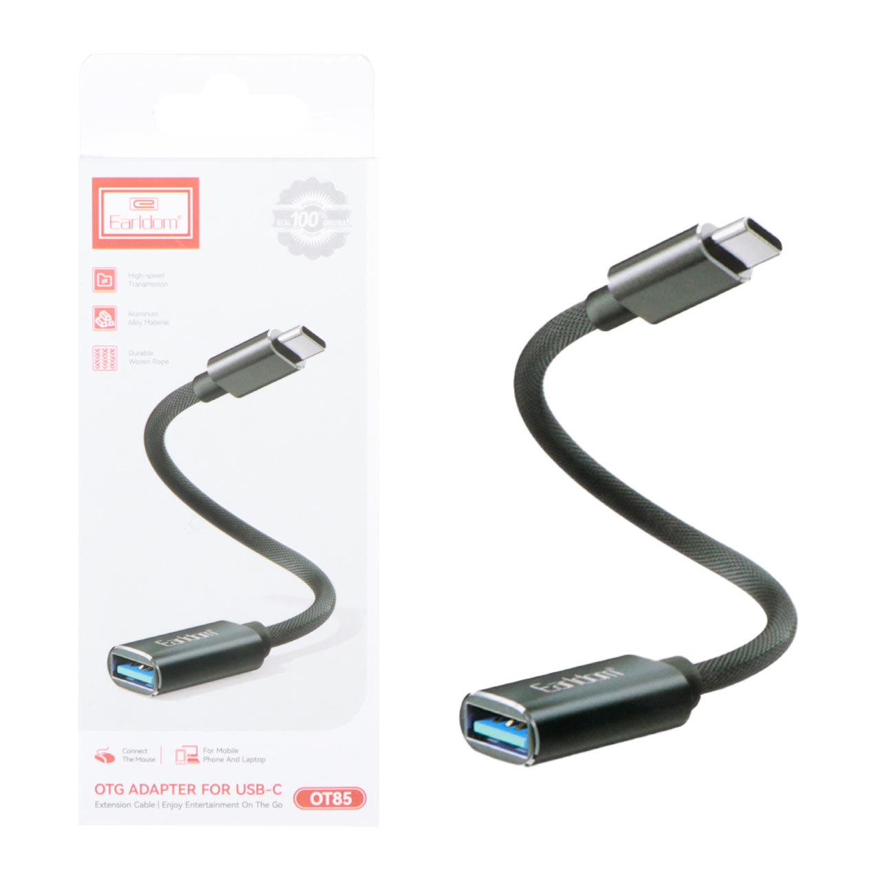تبدیل Earldom Type-C To USB3.0 OTGمدل OT85 - مشکی